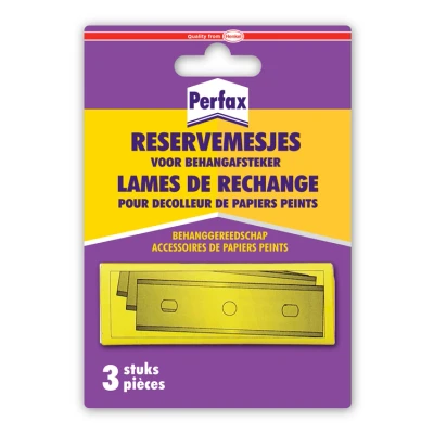 Afbeelding van Reserve mesjes behangafsteker Perfax 3 stuks (Metaal)