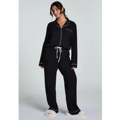 Afbeelding van Hunkemöller Pyjamabroek, Dames, Maat: MxM, Black