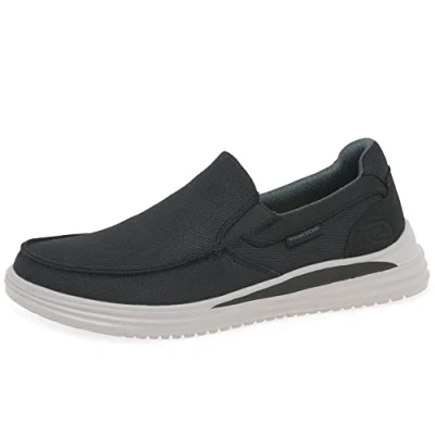 Afbeelding van Skechers Bewezen Mens Canvas Schoenen, Zwart Canvas, 40 EU