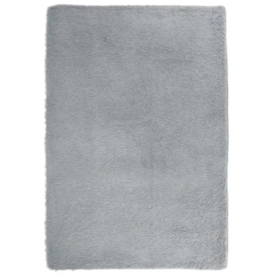 Afbeelding van vidaXL Vloerkleed hoogpolig 120x170 cm polyester lichtgrijs