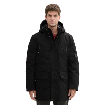 Afbeelding van TOM TAILOR Heren 1042520 Parka, 29999 Zwart, XXL, Black, XXL