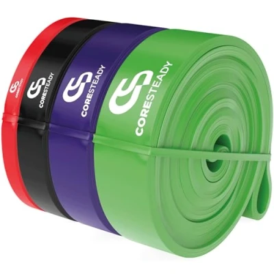 Afbeelding van Coresteady Pull Up Bands &amp; Resistance Set van 5 Rubber Heavy Duty Elastische Loop Band voor Mannen Vrouwen Build Fit Power Muscle Training, Fitness Assist Ups Gym Oefening