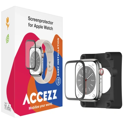 Afbeelding van Screenprotector Apple Watch 44 mm: Accezz met applicator Folie (plastic)