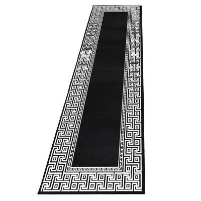 Afbeelding van Moderne loper Jena Zwart 9340 80x300cm Adana Carpets