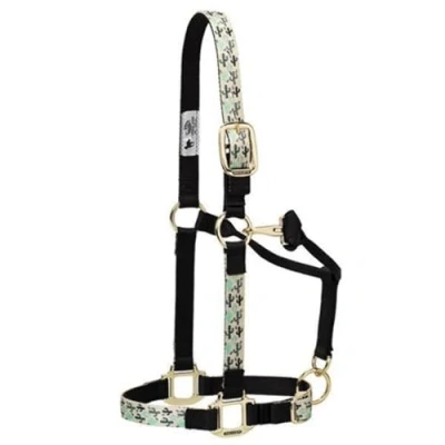 Afbeelding van Weaver Leather Verstelbare patroon nylon paard halter, cactus, gemiddelde