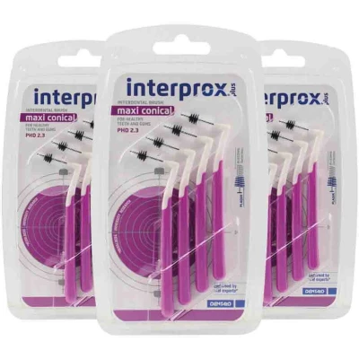 Afbeelding van 3x Interprox Plus Maxi Conical Paars PHD 2.3 4 stuks