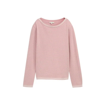 Afbeelding van TOM TAILOR Trui oudroze / offwhite