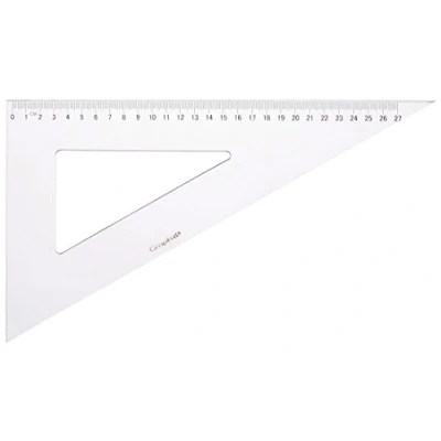 Afbeelding van Graph&#039;it tekendriehoek, 60, 2 vuilafstotende randen, 30 cm, transparant