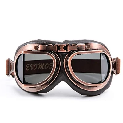 Afbeelding van evomosa Motocross Goggles Vintage Winddicht Bril voor Motorfiets Cruiser Scooter Biker Racer Touring