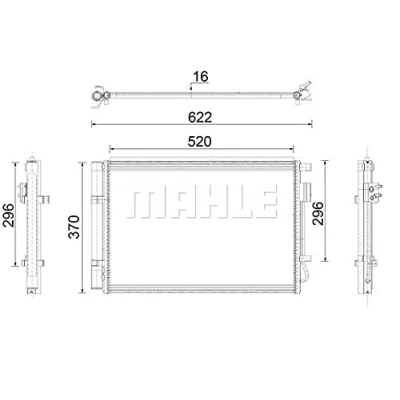 Afbeelding van Mahle Original Airco condensor AC 918 000P