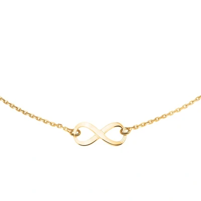 Afbeelding van zilver verguld (geel) collier infinity 41 + 4 cm 3 micron 2103162 horloge Goudkleur 45
