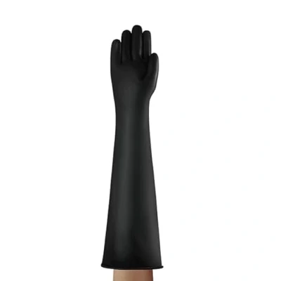 Afbeelding van Ansell AlphaTec 87 108 Handschoenen voor chemische stoffen, latex, bescherming bij mechanica , industriële en werkzaamheden, flexibiliteit elasticiteit, werkhandschoenen, maat S (1 paar)