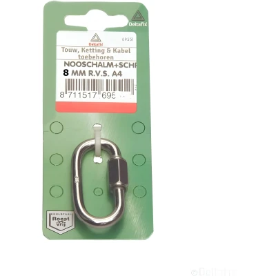 Afbeelding van Deltafix noodschalm r.v.s. a4 8 mm 1 st.