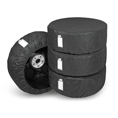 Afbeelding van Bandenhoezen opslag opberg set a 4 stuks maat XL vanaf 17 20 inch kleur grijs ideaal bij winter &amp; zomer wissel