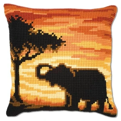 Afbeelding van Kruissteekkussen olifant 0008643