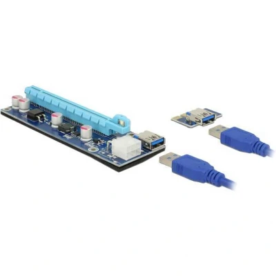 Afbeelding van Delock 41426 Riser Card PCI Express x1 &gt; x16 met 60cm USB kabel