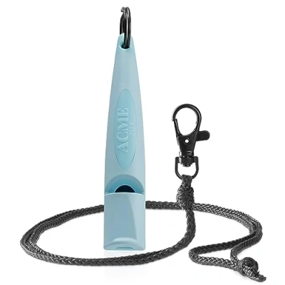 Afbeelding van ACME Hondenfluitje nr. 211,5 (update 2023) met gratis fluitband in mat zwart Alpha Ideaal voor terugroeping Groot bereik Frequentiegestandaardiseerd (Baby Blue)