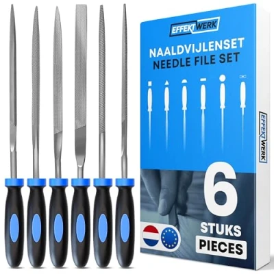 Afbeelding van EFFEKTWERK naaldvijlenset 6 stuks minivijlenset voor hout metaal kunststof vijlenset klein
