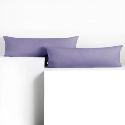 Afbeelding van DecoKing 2 kussenslopen 40x145 cm Jersey katoen ritssluiting Lavendel Amber