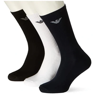 Afbeelding van Emporio Armani 3PACK Sokken, Heren, Maat: One Size, Black/blue/white
