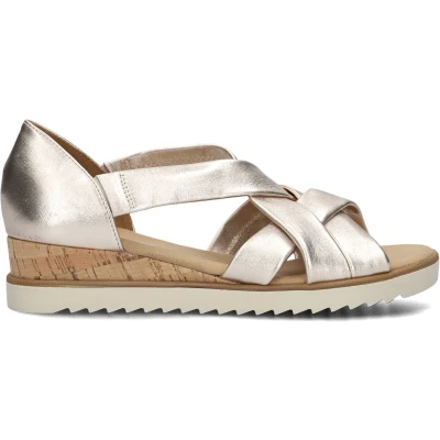 Afbeelding van Gabor 782 Sandalen Met Sleehak Dames Goud Maat 42,5