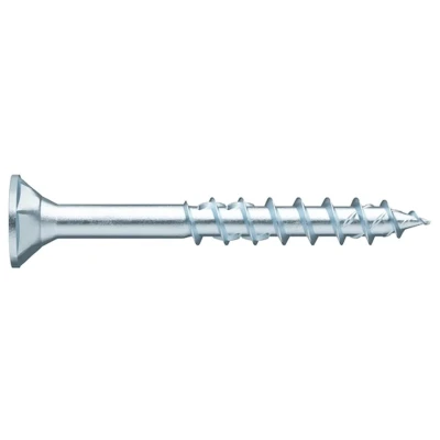 Afbeelding van Würth ASSY 4 CSMP spaanplaatschroef 6x100mm, 100st/pak staal verzinkt, blauw gepassiveerd, gedeeltelijke schroefdraad, verzonken freeszakkop RW 20 nieuwe generatie