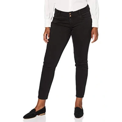 Afbeelding van TIMEZONE Dames Jeans Broeken Enya slim Fit Zwart 27W / 32L Volwassenen