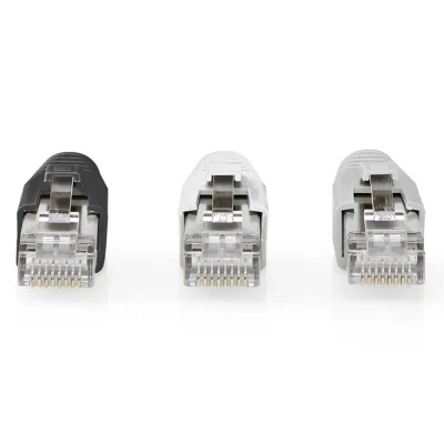 Afbeelding van RJ45 connector Cat6a FTP (Voor stugge kern, Doorsteekmontage, Knikbescherming, 10 stuks)