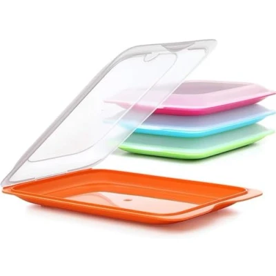 Afbeelding van TATAY vleeswarendoos Fresh, BPA vrij, herbruikbaar, stapelbaar, vaatwasser en MWO, verschillende kleuren, afmetingen 17 cm x 3,2 25 cm, per stuk