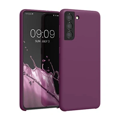 Afbeelding van kwmobile telefoonhoesje compatibel met Samsung Galaxy S21 hoesje Zachte case voor smartphone Back cover in bordeaux violet