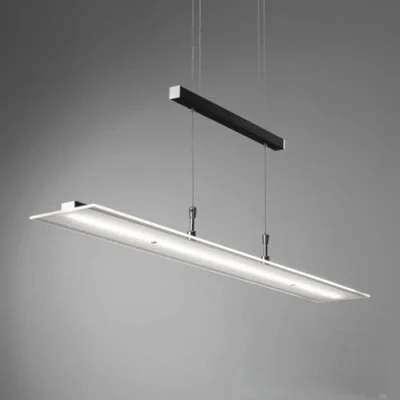 Afbeelding van B.K.Licht I Hanglamp lamp voor binnen zwart glas dimbaar eetkamer hoogte verstelbaar LED hanglampen dimbare pendellamp 3.000K 1.600lm 20W