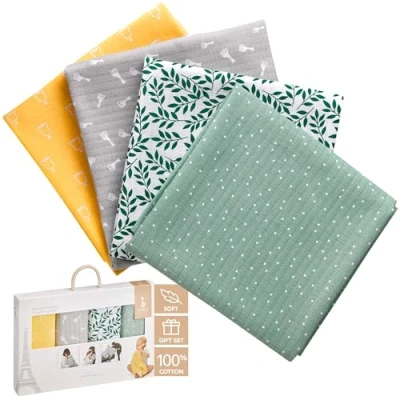 Afbeelding van Sophie de giraf hydrofiele doeken Kleurrijk Te gebruiken als handdoek, spuugdoek of deken Duurzame doek 70 x cm 4 Stuks