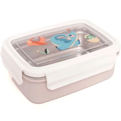 Afbeelding van Petit monkey rvs broodtrommel bento dinosaurus