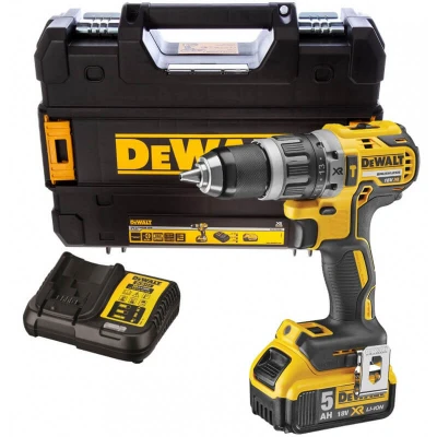 Afbeelding van DeWALT DCD796P1 18V Li ion accu klopboor /schroefmachine set (1x5Ah) in koffer koolborstelloos