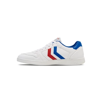 Afbeelding van Hummel Handball Perfekt Unisex Sneakers laag, Maat: 36, White/navy/red Imitatieleer/ textiel