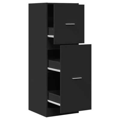 Afbeelding van vidaXL Apothekerskast 40x41x118 cm bewerkt hout zwart