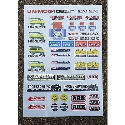 Afbeelding van RC Rock Crawler stickers Tamiya CR 01 Unimog
