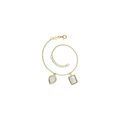 Afbeelding van Engelsrufer Dames Armband 925 Zilver MondSteen One Size Goud 32020110