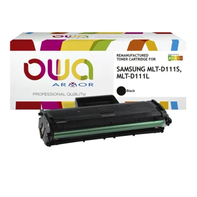 Afbeelding van OWA toner Samsung MLT D111S/ELS, D111L/ELS Refurbished met chip 2.000 Pagina&#039;s D111S, D111L