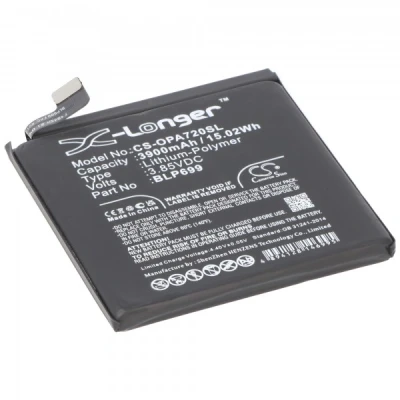 Afbeelding van Batterij geschikt voor ONEPLUS 7 Pro, Li Polymer, 3.85V, 3880mAh, 14.9Wh, ingebouwd, zonder gereedschap