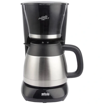 Afbeelding van Silva Homeline KA T 4505 sw Koffiezetapparaat Zwart, Inox Capaciteit koppen: 10 Met thermoskan