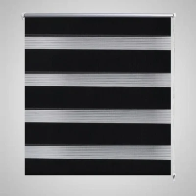 Afbeelding van Duo Rolgordijn 70x120cm Zwart