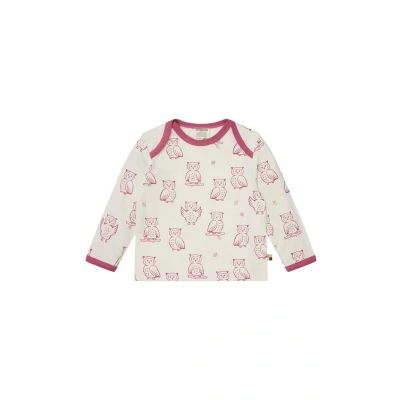 Afbeelding van Shirt met lange mouwen van biologisch katoen opdruk, GOTS gecertificeerd, rood, 122/128 cm