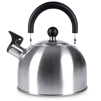 Afbeelding van ORION GROUP Waterketel 2,5 l Modern automatisch theeketel fluitketel voor gas en inductie (zilver)