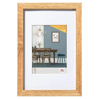 Afbeelding van Walther Design Fiorito Efx080E Houten Fotolijst, Licht Eiken, 60 X 80 Cm, Met Kunstglas En Passe Partout
