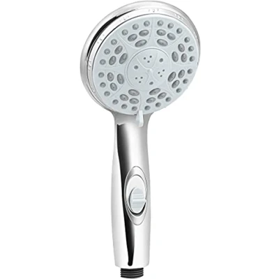 Afbeelding van Cornat Handdouche &quot;Canzano New&quot; 100 mm kopdiameter verchroomd 3 straalsoorten: Normaal &amp; Massagestraal Waterstop Anti kalk / Waterbesparend gebruik ECO douchekop TECB3477