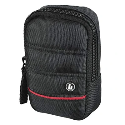 Afbeelding van Hama Cameratas &quot;Samara&quot; voor digitale camera (kleine fototas compacte camera, met riemlus, ritssluiting en accessoirevak, scheurbestendig polyester, 6 x 3 9,5 cm) zwart