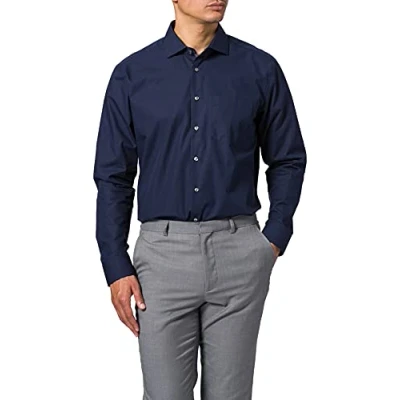 Afbeelding van Seidensticker Business Regular Zakelijk overhemd, Heren, Maat: 40, Dark blue