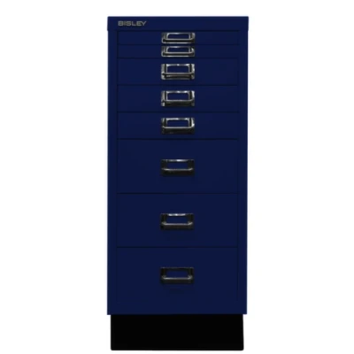 Afbeelding van BISLEY MultiDrawer, 29 delige serie met sokkel, DIN A4, 8 laden, metaal, 639 Oxfordblauw, 38 x 27,9 67 cm