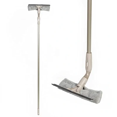 Afbeelding van Salter LASAL71496 Telescopic Window Cleaner, Handheld or Extendable for Hard To Reach Areas, Flexi Head, Streak Free Finish, Extends Up 120 cm, Removes Grime and Dirty, Warm Harmony Collection
